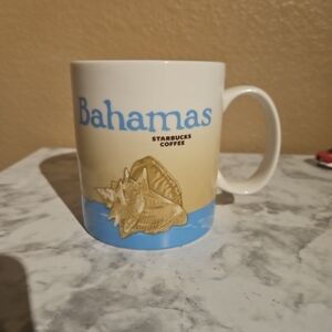 Starbucks Bahamas Coffee Tea Mug 2017 Global Icon Series 16 oz Queen Conch Shell